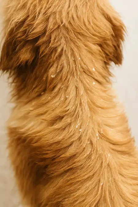 close up van vacht of rug van hond