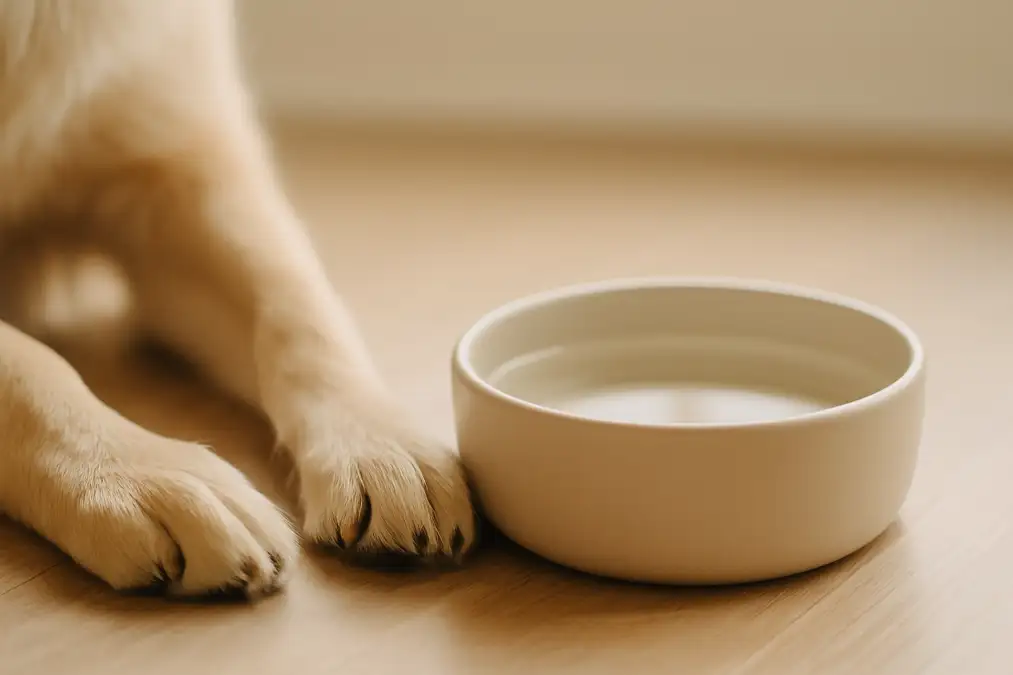 hondenpoot met bak water